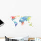Watercolor World Map Poster Wall Decal