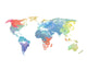 Watercolor World Map Poster Wall Decal