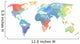 Watercolor World Map Poster Wall Decal