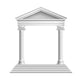 Temple Front with Columns Wall Decal