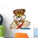Sweet Bear and Crayons - detailed cartoon illustration Wall Decal