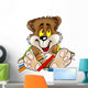 Sweet Bear and Crayons - detailed cartoon illustration Wall Decal