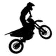 Black Silhouettes Motocross Rider Wall Decal