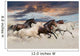 Five horse run gallop in desert at sunset Wall Mural