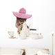 English Teatime kitten cat Wall Decal