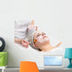 Facial Peeling Mask Applying Wall Decal