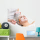 Facial Peeling Mask Applying Wall Decal