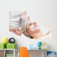 Facial Peeling Mask Applying Wall Decal
