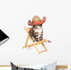 Vacationing Sombrero Kitten Wall Decal