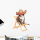 Vacationing Sombrero Kitten Wall Decal