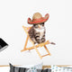 Vacationing Sombrero Kitten Wall Decal