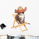 Vacationing Sombrero Kitten Wall Decal
