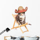 Vacationing Sombrero Kitten Wall Decal