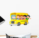 School Bus With Happy Children Wall Decal