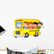 School Bus With Happy Children Wall Decal
