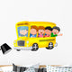 School Bus With Happy Children Wall Decal