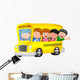 School Bus With Happy Children Wall Decal