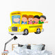 School Bus With Happy Children Wall Decal