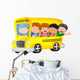 School Bus With Happy Children Wall Decal