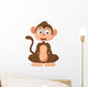 Cartoon Monkey Sitting Wall Decal