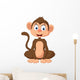 Cartoon Monkey Sitting Wall Decal