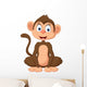 Cartoon Monkey Sitting Wall Decal