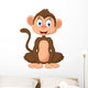 Cartoon Monkey Sitting Wall Decal
