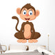 Cartoon Monkey Sitting Wall Decal