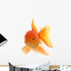 Goldfish on White Background Wall Decal