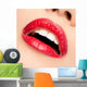 Female mouth Wall Mural