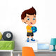 Illustration of Little Kid Soccer Boy Wall Decal