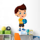 Illustration of Little Kid Soccer Boy Wall Decal