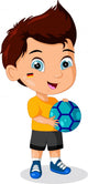 Illustration Of Little Kid Soccer Boy Wall Decal