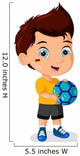 Illustration of Little Kid Soccer Boy Wall Decal