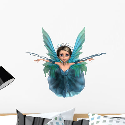 Little Fairy Wall Decal shown on a wall