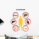 Alcoholism Infographic Poster Wall Mural