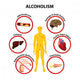 Alcoholism Infographic Poster Wall Decal