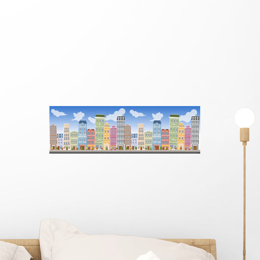 Big Colorful City Landscape Wall Decal