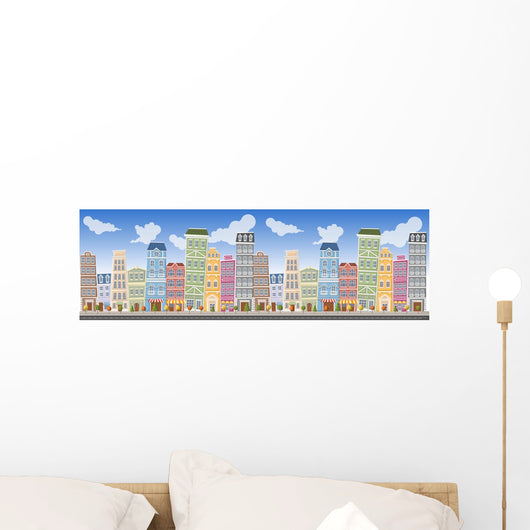 Big Colorful City Landscape Wall Decal