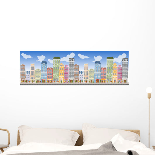 Big Colorful City Landscape Wall Decal