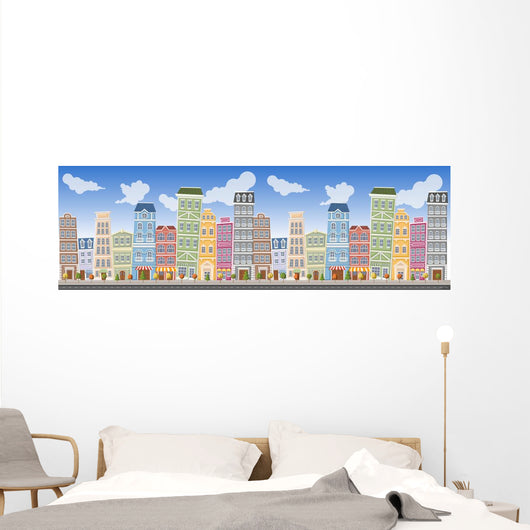Big Colorful City Landscape Wall Decal