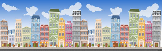 Big Colorful City Landscape Wall Decal