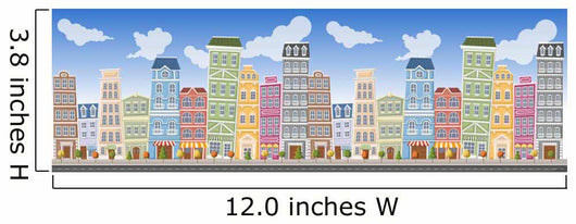 Big Colorful City Landscape Wall Decal