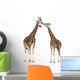 Loving Giraffes White Wall Decal