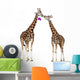 Loving Giraffes White Wall Decal