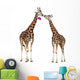 Loving Giraffes White Wall Decal