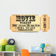Retro Movie Vector Ticket Wall Decal