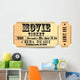 Retro Movie Vector Ticket Wall Decal