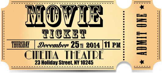 Retro Movie Vector Ticket Wall Decal