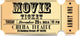 Retro Movie Vector Ticket Wall Decal